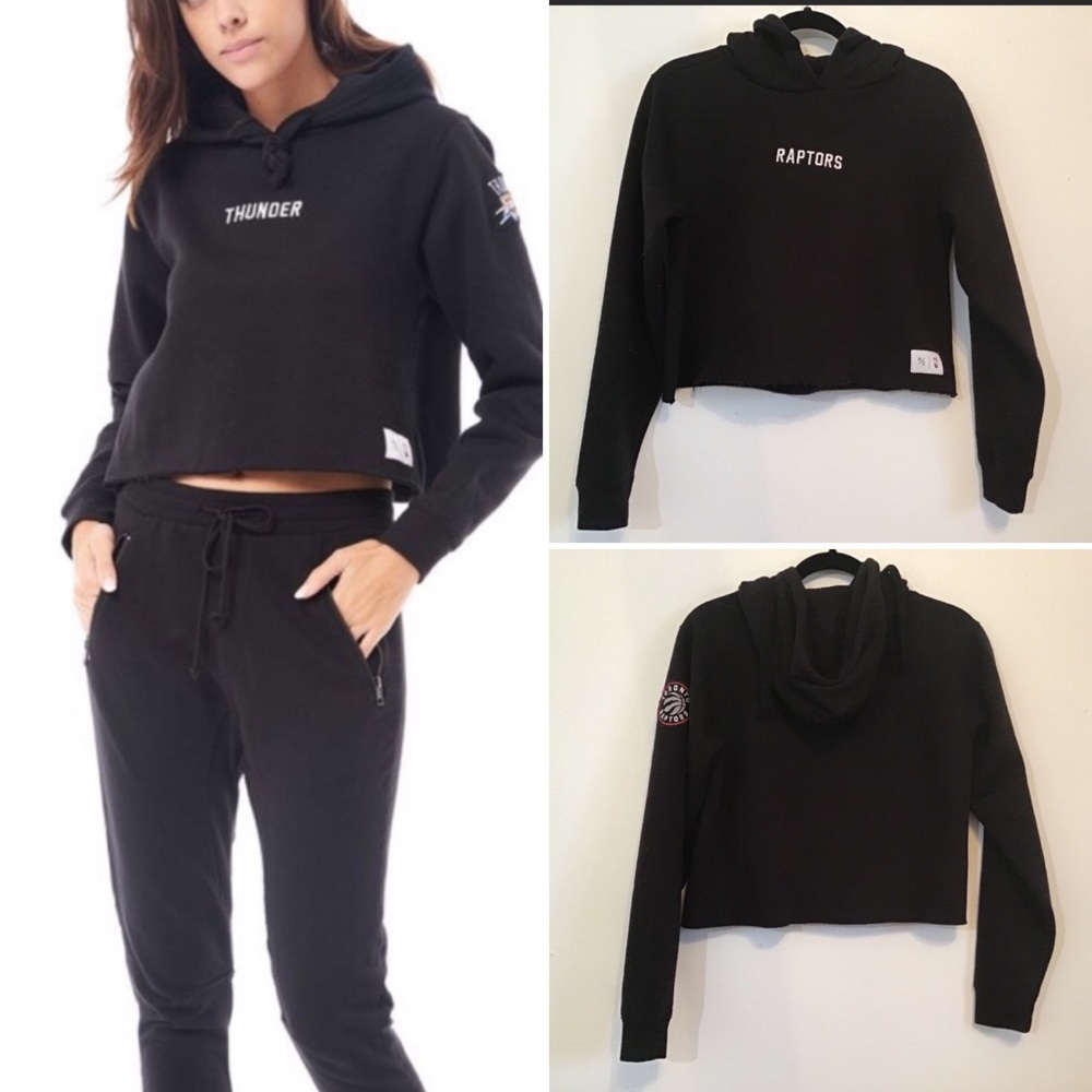 RAPTORS PEACE COLLECTIVE LADIES CROP HOODY